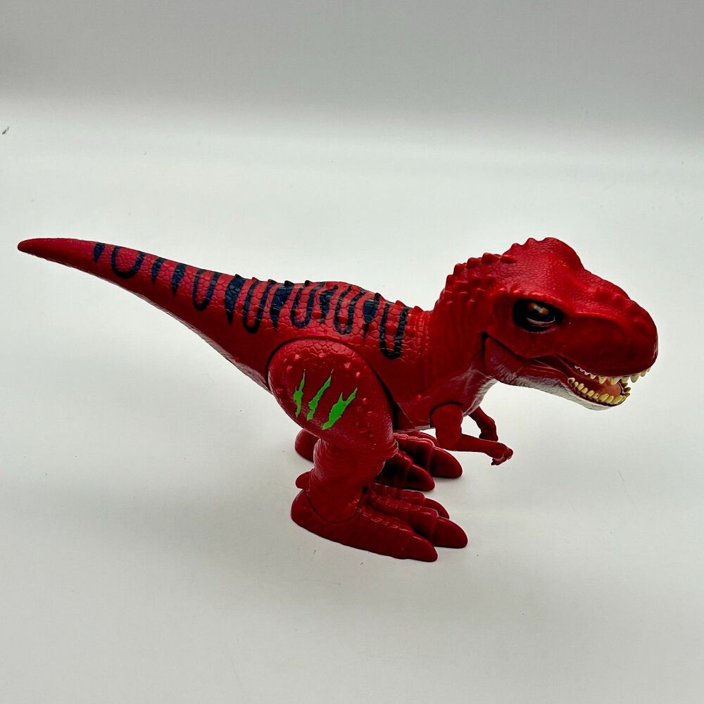 Robo Alive Light Up Roaring T-Rex Dinosaur Toy by ZURU Walking Sounds (Works)